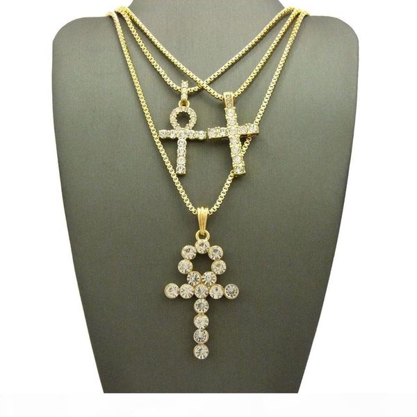 mens gold iced out egyptian key of life ankh cross,box & rope chain necklace set of 3, Silver
mens gold iced out egyptian key of life ankh cross,box & rope chain necklace set of 3, Silver