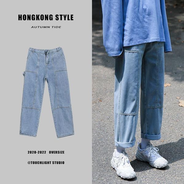 autumn straight jeans men's fashion casual retro blue pants men streetwear wild loose hip-hop denim trousers mens s-3xl kg-547
autumn straight jeans men's fashion casual retro blue pants men streetwear wild loose hip-hop denim trousers mens s-3xl kg-547