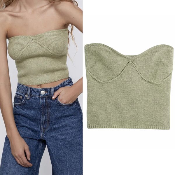 2021 new green knitted corset women off shoulder cropped sweater woman sleeveless designer ladies sweaters 72ik, White;black
2021 new green knitted corset women off shoulder cropped sweater woman sleeveless designer ladies sweaters 72ik, White;black