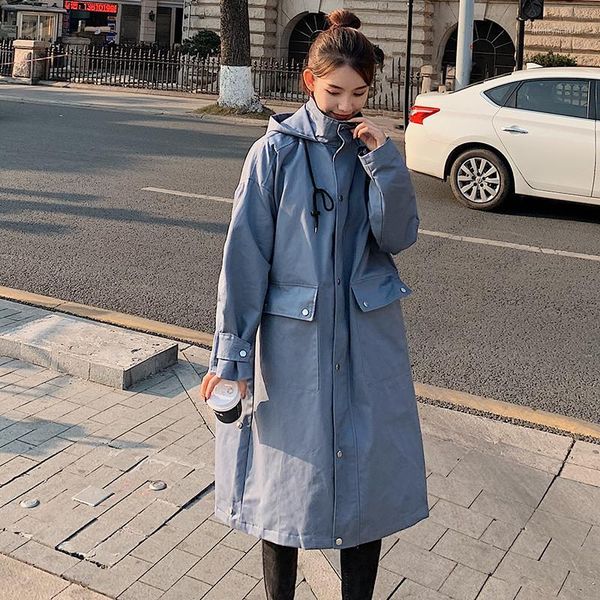 women's trench coats fashion over the knee long windbreaker women 2021 spring autumn korean bf plus size hooded overcoats g5191, Tan;black
women's trench coats fashion over the knee long windbreaker women 2021 spring autumn korean bf plus size hooded overcoats g5191, Tan;black
