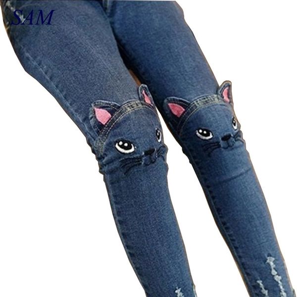 2019 spring fashion kids girls jeans pants girls leggings cartoon cat children pencil pants long trousers pantalon fillette y200704, Blue
2019 spring fashion kids girls jeans pants girls leggings cartoon cat children pencil pants long trousers pantalon fillette y200704, Blue