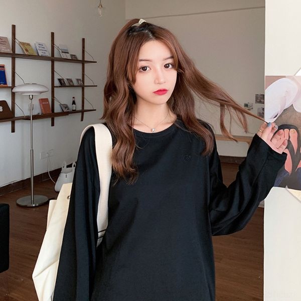 h0vjm большой сплошной цвет основной сыпучих и топ женщин top embroideryembroidery вышивка длинный рукав футболки простой осень 2020 новый у, White
h0vjm большой сплошной цвет основной сыпучих и топ женщин top embroideryembroidery вышивка длинный рукав футболки простой осень 2020 новый у, White