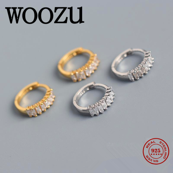 hoop & huggie woozu real 925 sterling silver pavé square zircon simple mini ear buckle for trendy women party youth earrings jewelry gift, Golden;silver
hoop & huggie woozu real 925 sterling silver pavé square zircon simple mini ear buckle for trendy women party youth earrings jewelry gift, Golden;silver