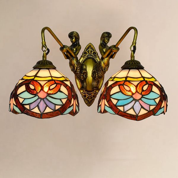 8 inch 2 heads baroque wall lamp sconces european style art glass shade wall lights home deco living room bar l led mermaid light
8 inch 2 heads baroque wall lamp sconces european style art glass shade wall lights home deco living room bar l led mermaid light