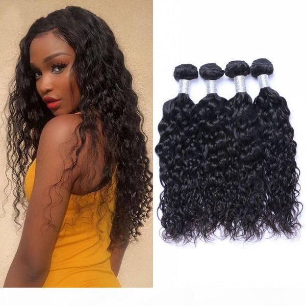 indian water wave human hair bundles natural color virgin hair extensions wet and wavy 4 bundles hair weaves, Black
indian water wave human hair bundles natural color virgin hair extensions wet and wavy 4 bundles hair weaves, Black