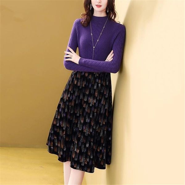 women dress spring autumn winter o-neck long sleeve a-line knitted midi dress simple elegant party dress plus size vestidos 35 201126, Black;gray
women dress spring autumn winter o-neck long sleeve a-line knitted midi dress simple elegant party dress plus size vestidos 35 201126, Black;gray