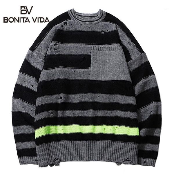 bonita vida 35% wool hole loose ripped stripe sweaters men hip hop fashion streetwear casual pullover male long sleeve sweater1, White;black
bonita vida 35% wool hole loose ripped stripe sweaters men hip hop fashion streetwear casual pullover male long sleeve sweater1, White;black
