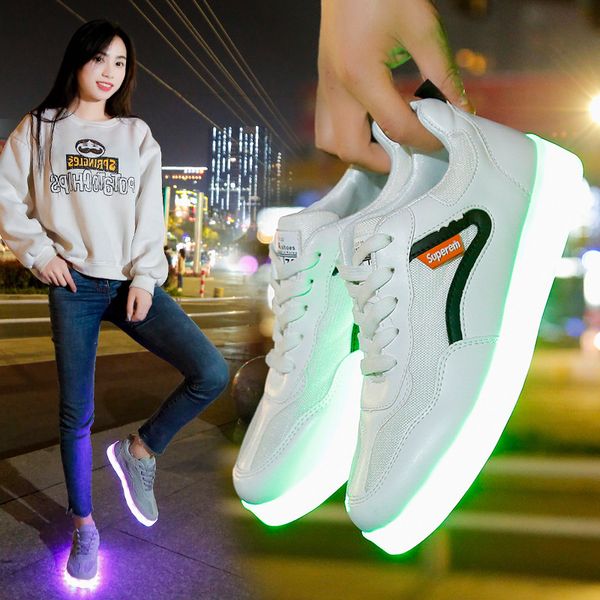 2020 luminous sneakers led kids glowing usb charge casual children's shoes, Black;red
2020 luminous sneakers led kids glowing usb charge casual children's shoes, Black;red