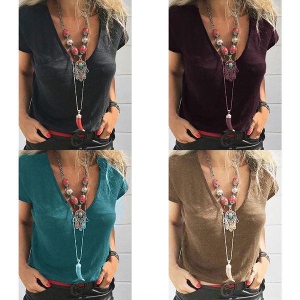 2020 new solid color v-neck short-sleeved for women 2020 t-shirt new women's women's solid color v-neck short-sleeved t-shirt for, White
2020 new solid color v-neck short-sleeved for women 2020 t-shirt new women's women's solid color v-neck short-sleeved t-shirt for, White