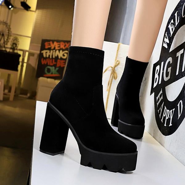 fashion autumn & spring women boots high thick heels platform boots female pumps suede pointed toe women shoes oulyyyogo, Black
fashion autumn & spring women boots high thick heels platform boots female pumps suede pointed toe women shoes oulyyyogo, Black