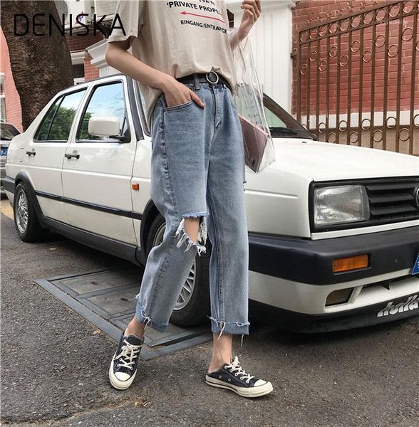 deniska 2018 fashion new women's summer irregular fringe jeans casual ankle length ninth capri loose straight wide leg p1, Blue
deniska 2018 fashion new women's summer irregular fringe jeans casual ankle length ninth capri loose straight wide leg p1, Blue