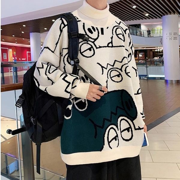men's sweaters fashion autumn winter warm japan cartoon anime turtleneck knitted sweater pullovers outwear, White;black
men's sweaters fashion autumn winter warm japan cartoon anime turtleneck knitted sweater pullovers outwear, White;black