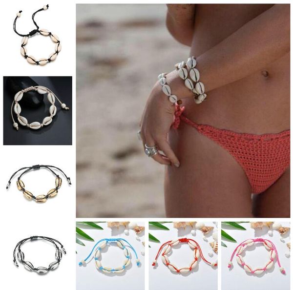 bohemian shell weave bracelet for women creative ethnic hawaii beach black white rope handmade bracelet fashion jewelry 10 colors, Golden;silver
bohemian shell weave bracelet for women creative ethnic hawaii beach black white rope handmade bracelet fashion jewelry 10 colors, Golden;silver