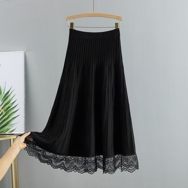 2021 new autumn winter long knit women lace high waist a line skirt rib thick warm midi party skirts female htrc, Black
2021 new autumn winter long knit women lace high waist a line skirt rib thick warm midi party skirts female htrc, Black