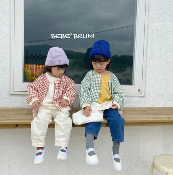 spring korean 2021 wear: round neck, check, versatile coat, children's cardigan, Black
spring korean 2021 wear: round neck, check, versatile coat, children's cardigan, Black