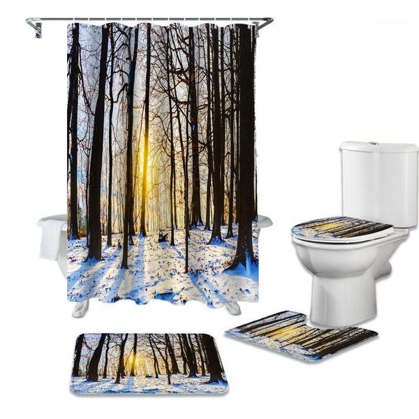 winter warm forest snowflake sunshine waterproof shower curtain rug set non-slip bath mat toliet cover polyester shower curtain1
winter warm forest snowflake sunshine waterproof shower curtain rug set non-slip bath mat toliet cover polyester shower curtain1
