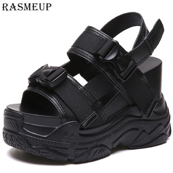 rasmeup 12cm platform women wedge sport sandals high heel gladiators fashion sneakers summer shoes creepers comfortable shoes y200702, Black
rasmeup 12cm platform women wedge sport sandals high heel gladiators fashion sneakers summer shoes creepers comfortable shoes y200702, Black