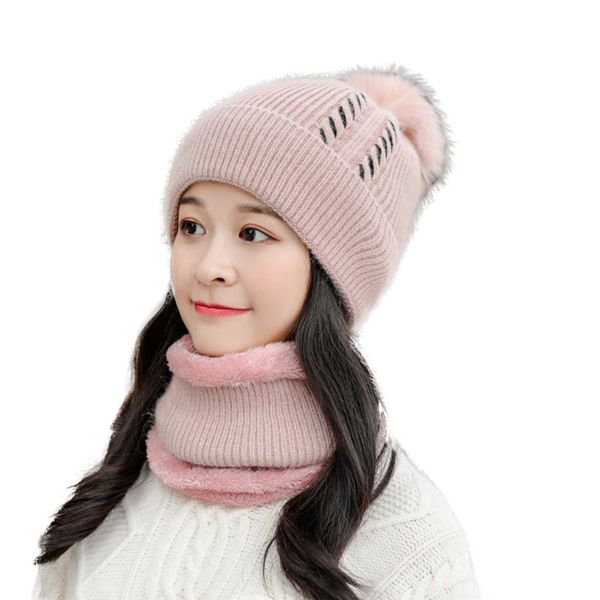 beanie/skull caps winter mask hat scarf set thick warm women accessories fleece inside knitted 2pcs riding hats, Blue;gray 
beanie/skull caps winter mask hat scarf set thick warm women accessories fleece inside knitted 2pcs riding hats, Blue;gray