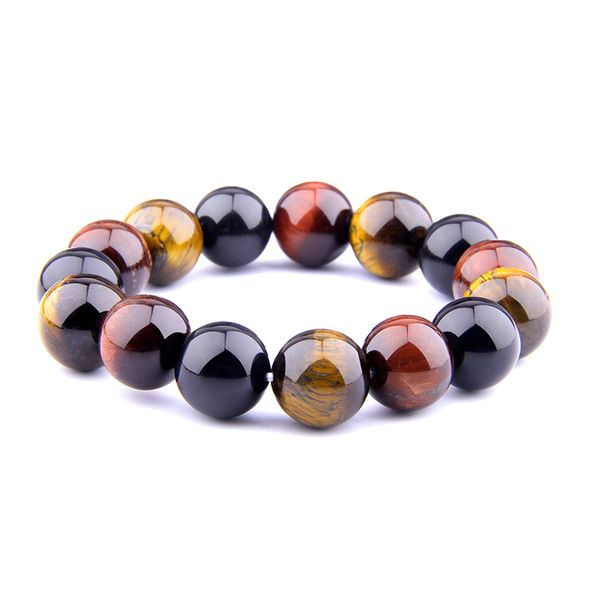 men bracelets natural 12 mm polished yellow/red tiger eye stone beads bracelet for homme buddhism banlance energy yoga jewelry, Black
men bracelets natural 12 mm polished yellow/red tiger eye stone beads bracelet for homme buddhism banlance energy yoga jewelry, Black