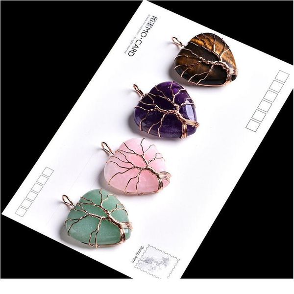 1pc natural crystal mineral ornament heart shape tree of life pendant couple pendant necklace pendant diy gift jllqus, Black
1pc natural crystal mineral ornament heart shape tree of life pendant couple pendant necklace pendant diy gift jllqus, Black