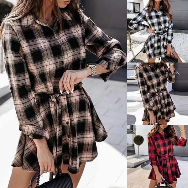 women's blouses & shirts women lapel shirt dress elegant red plaid print button mini autumn spring casual long sleeve bandage fashion b, White
women's blouses & shirts women lapel shirt dress elegant red plaid print button mini autumn spring casual long sleeve bandage fashion b, White