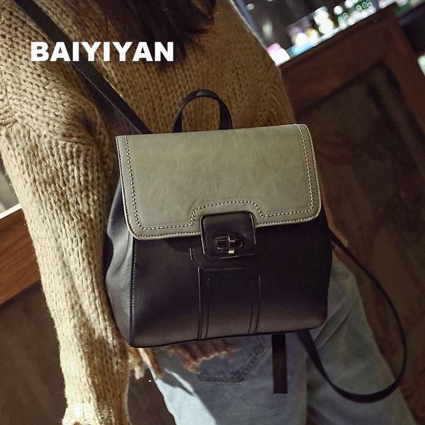 new panelled backpack women's backpack solid vintage school bag for girls pu leather female shoulder bag
new panelled backpack women's backpack solid vintage school bag for girls pu leather female shoulder bag