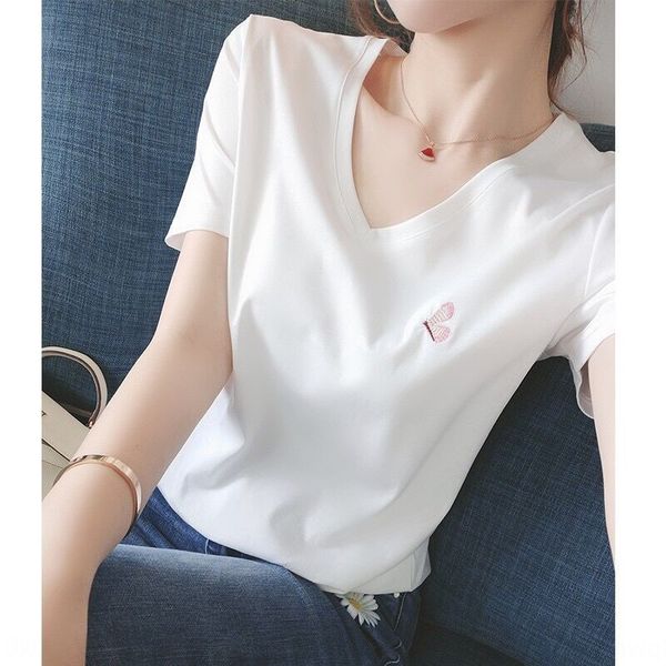 butterfly embroidery is beautiful and mercerized exquisite new cotton t-shirt short sleeve mercerized cotton ins fashion in summer 2, White
butterfly embroidery is beautiful and mercerized exquisite new cotton t-shirt short sleeve mercerized cotton ins fashion in summer 2, White