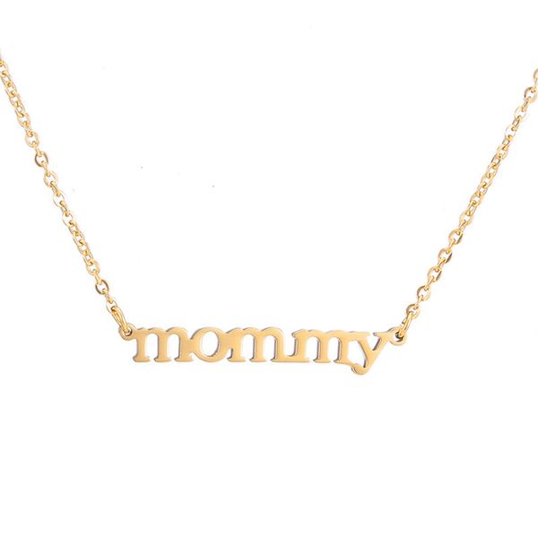 letter versatile mommy fashionable necklace and titanium steel mother's day gift women's clavicle chain, Silver
letter versatile mommy fashionable necklace and titanium steel mother's day gift women's clavicle chain, Silver