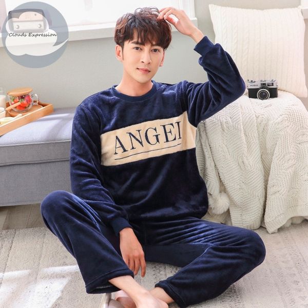 autumn winter long sleeve warm flannel men's cartoon pajama sets thick men sleepwear coral fleece sleep lounge pajamas clothing y200422, Black;brown
autumn winter long sleeve warm flannel men's cartoon pajama sets thick men sleepwear coral fleece sleep lounge pajamas clothing y200422, Black;brown