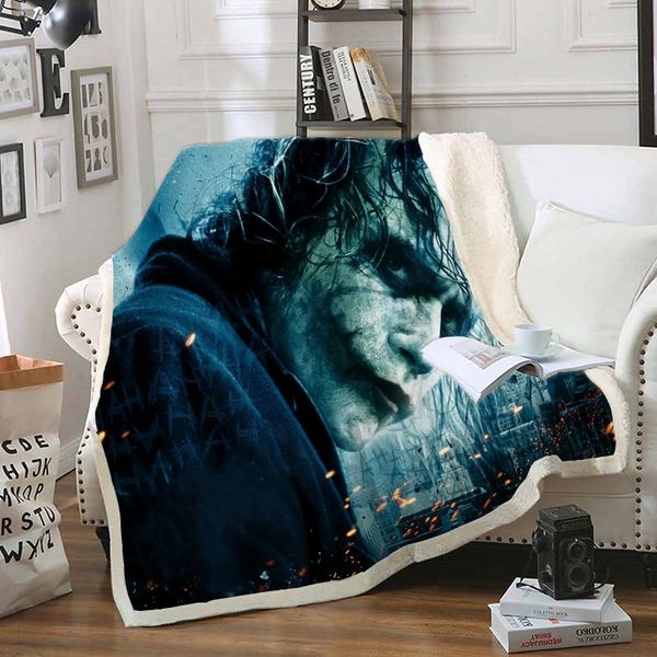 3d joker funny character blanket print sherpa blanket on bed home textiles dreamlike style
3d joker funny character blanket print sherpa blanket on bed home textiles dreamlike style