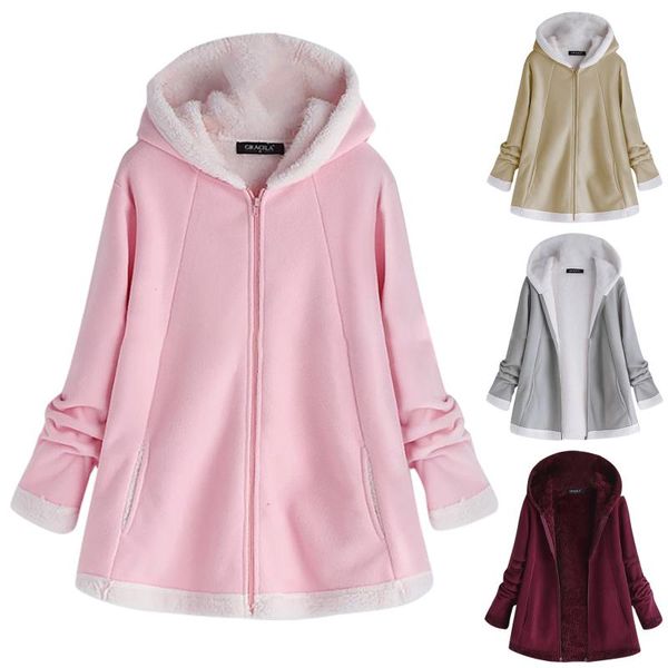 women's fashion winter pocket zipper long sleeve plush hoodie coat jackets for women jacket women jackets 2020, Black;brown
women's fashion winter pocket zipper long sleeve plush hoodie coat jackets for women jacket women jackets 2020, Black;brown