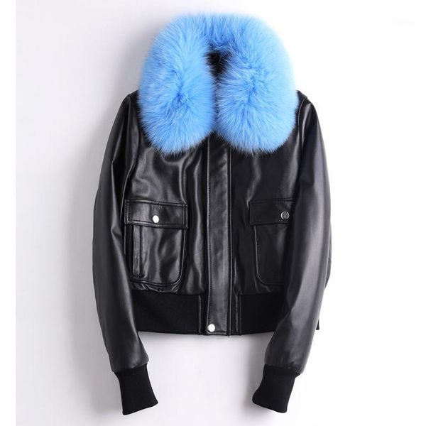 women 2020 winter genuine sheepskin leather short outwear ladies real fur collar coat ladies white duck down warm jacket v891, Black
women 2020 winter genuine sheepskin leather short outwear ladies real fur collar coat ladies white duck down warm jacket v891, Black