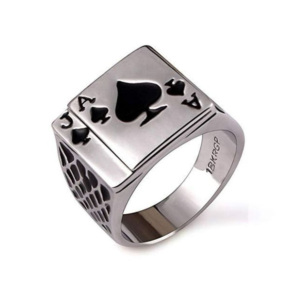 creative 18k white gold plated cool black enamel poker ring for men women jewelry rings for boyfriend father nice gift accessory, Golden;silver
creative 18k white gold plated cool black enamel poker ring for men women jewelry rings for boyfriend father nice gift accessory, Golden;silver