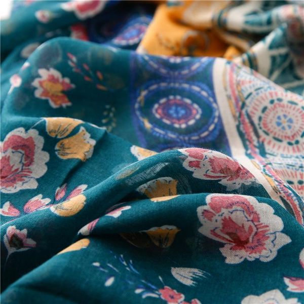 2020 new fashion summer women cotton scarf flower beach hijab shawls and wraps female foulard echarpe designer bandana wmtqsm bdesybag, Blue;gray 
2020 new fashion summer women cotton scarf flower beach hijab shawls and wraps female foulard echarpe designer bandana wmtqsm bdesybag, Blue;gray