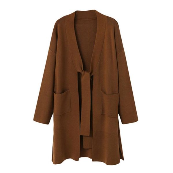 women's windbreaker jacket 2021 new long section large size loose coat women fashion knit sweater cardigan coat outerwear a1090, Tan;black
women's windbreaker jacket 2021 new long section large size loose coat women fashion knit sweater cardigan coat outerwear a1090, Tan;black