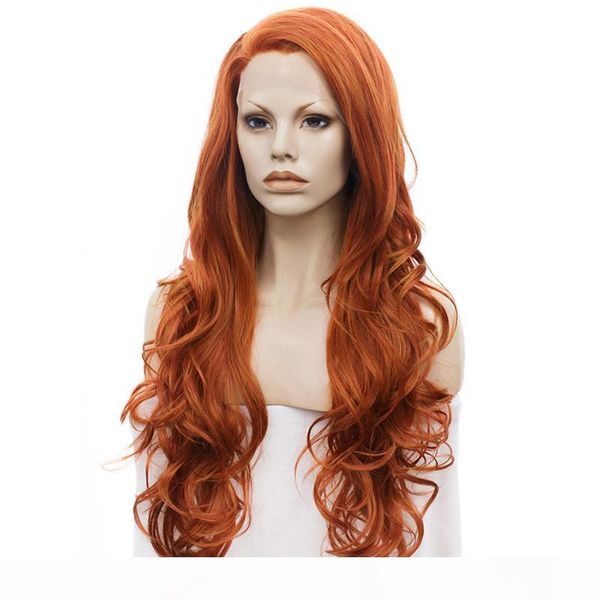 long wavy auburn orange synthetic lace front wigs for white women long wavy heat resistant fiber glueless synthetic wigs with baby hair, Black;brown
long wavy auburn orange synthetic lace front wigs for white women long wavy heat resistant fiber glueless synthetic wigs with baby hair, Black;brown