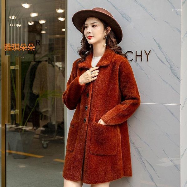 2020 women spring autumn imitate mink cashmere cardigan coat female new knitted sweater overcoats loose casual outerwear g0311, White
2020 women spring autumn imitate mink cashmere cardigan coat female new knitted sweater overcoats loose casual outerwear g0311, White