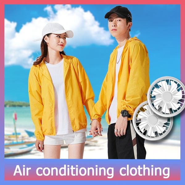 summer air condition clothes with usb fan cool sun protection clothing men outdoor fishing jacket working suit hiking camping 201118, Black;brown
summer air condition clothes with usb fan cool sun protection clothing men outdoor fishing jacket working suit hiking camping 201118, Black;brown