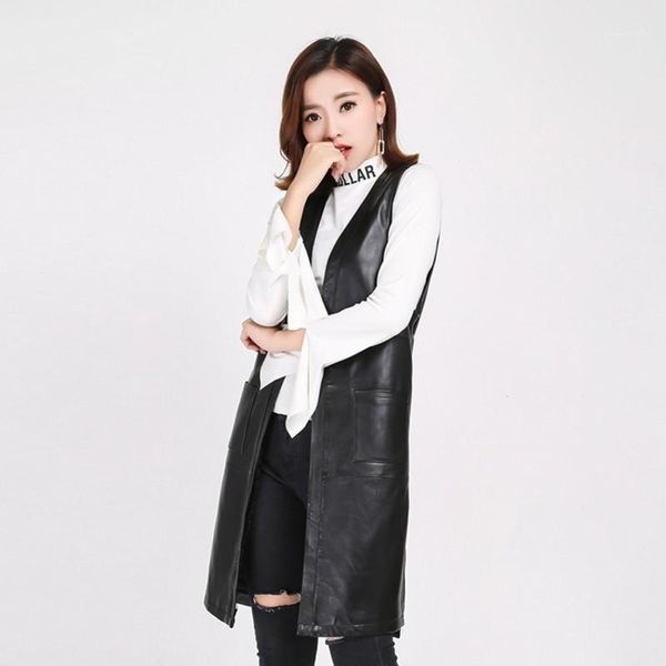 women's vests 2021 spring sheep leather vest real solid black pockerts overcoats sheepskin natural long jackets sleeveless outwear1, Black;white
women's vests 2021 spring sheep leather vest real solid black pockerts overcoats sheepskin natural long jackets sleeveless outwear1, Black;white