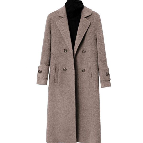 2020 new autumn winter woolen coat women slim thick double-breasted blends wool jacket female fashion korean long overcoat h759, Black
2020 new autumn winter woolen coat women slim thick double-breasted blends wool jacket female fashion korean long overcoat h759, Black