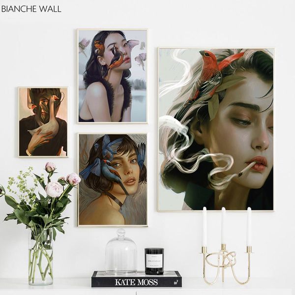 bird melancholy woman art abstract canvas painting wall print poster picture decorative painting living room home decoration
bird melancholy woman art abstract canvas painting wall print poster picture decorative painting living room home decoration