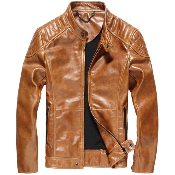 men's leather jacket autumn winter jacket genuine cow leather luxury coat streetwear motorcycle veste homme 16-46 my1704, Black
men's leather jacket autumn winter jacket genuine cow leather luxury coat streetwear motorcycle veste homme 16-46 my1704, Black