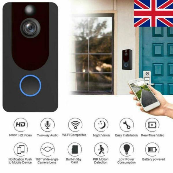 wireless ring video doorbell wifi security phone bell intercom 1080p intercom1