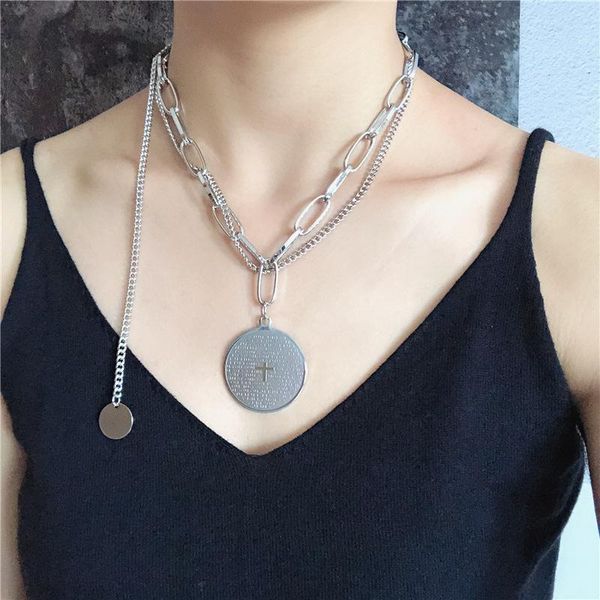 pendant necklaces fashion multi-layer necklace retro cold trend people punk hip-hop clavicle, Silver
pendant necklaces fashion multi-layer necklace retro cold trend people punk hip-hop clavicle, Silver