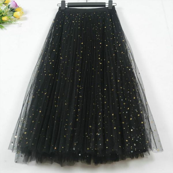 korean stars sequined puff layered tulle tutu long skirts spring galaxy mesh starry metallic sweet fairy pleated long skirts, Black
korean stars sequined puff layered tulle tutu long skirts spring galaxy mesh starry metallic sweet fairy pleated long skirts, Black