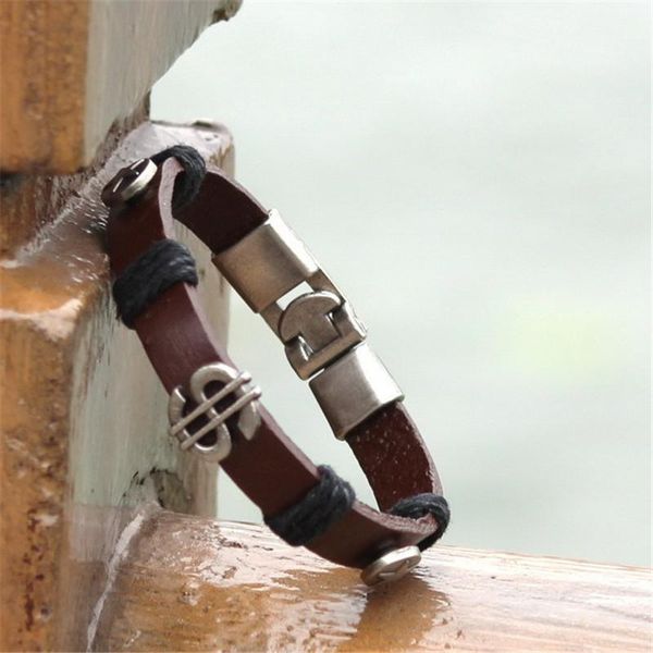 xionghang 21cm men bracelet leather rope chain alloy toggle clasps punk money dollar symbol for men women bangle1, White
xionghang 21cm men bracelet leather rope chain alloy toggle clasps punk money dollar symbol for men women bangle1, White