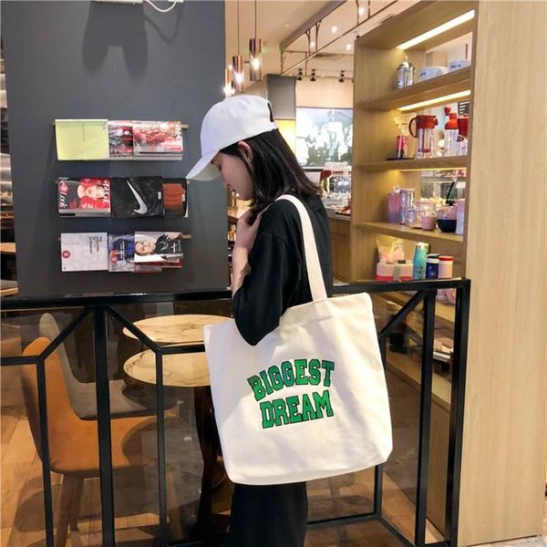 simple portable letter pattern student bags 2020 fashion canvas tote single shoulder bag women travel folding shopping bag
simple portable letter pattern student bags 2020 fashion canvas tote single shoulder bag women travel folding shopping bag