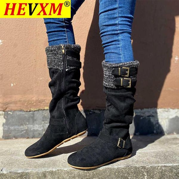 pleated women knee high boot 2020 woman buckle long boot autumn winter female zip flat ladies shoe women's footwear plus size, Black
pleated women knee high boot 2020 woman buckle long boot autumn winter female zip flat ladies shoe women's footwear plus size, Black