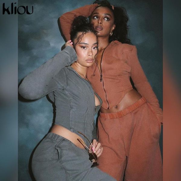 kliou casual solid two piece sets 2020 autumn streetwear zipper hooded +pockets pants outfits fitness female matching outfi, Gray
kliou casual solid two piece sets 2020 autumn streetwear zipper hooded +pockets pants outfits fitness female matching outfi, Gray