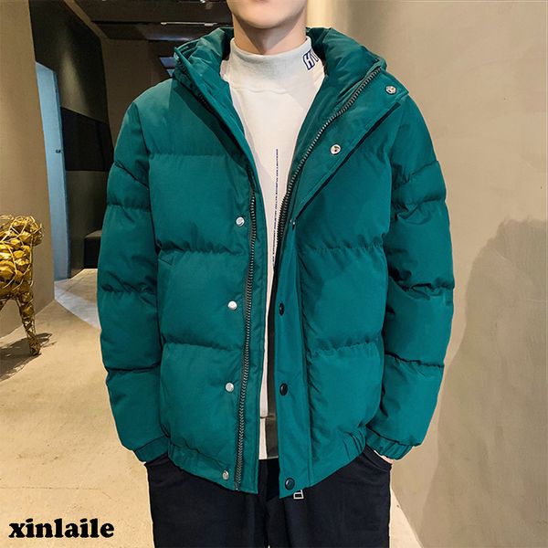 cotton-quilted 2021 new winter men with hoodie fashionable thick leather jacket qsr9, Black 
cotton-quilted 2021 new winter men with hoodie fashionable thick leather jacket qsr9, Black